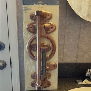 Solid Wood Light Oak Finish Bath 4 Piece Accessory Set